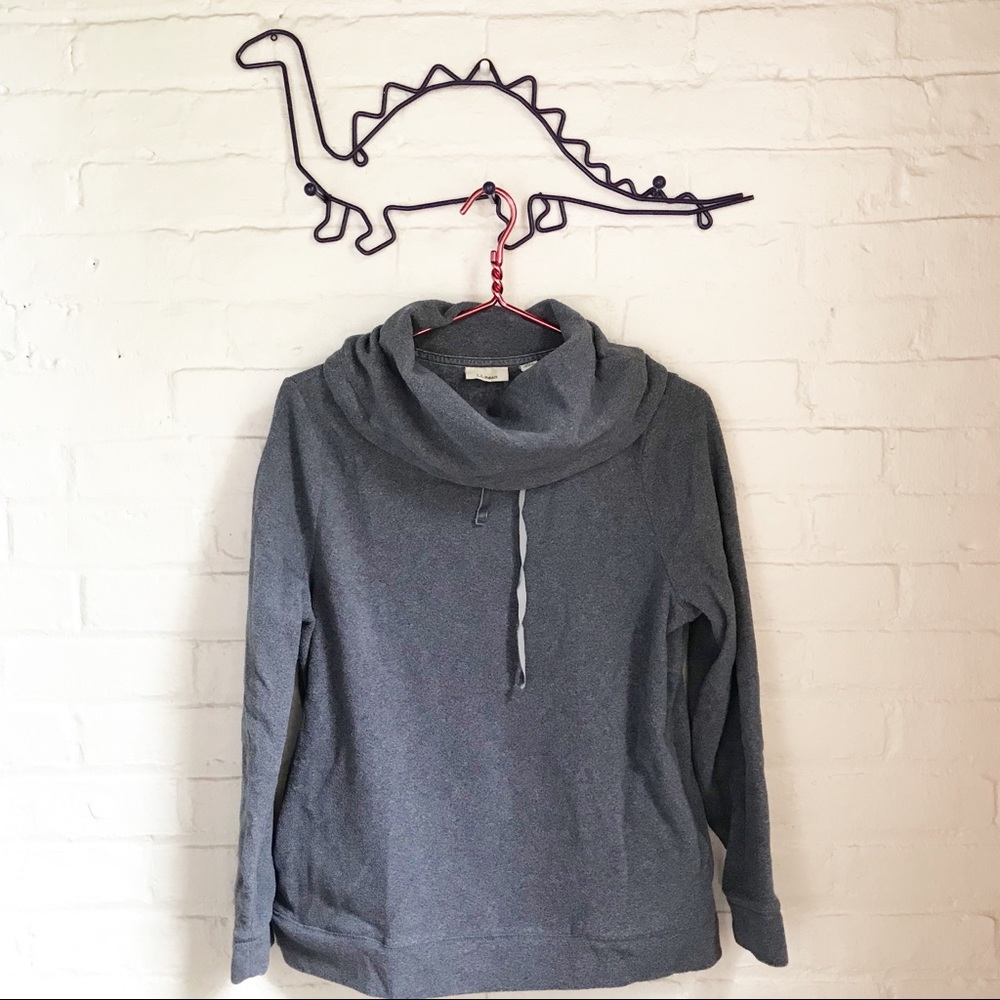 LL Bean Cloud Fleece Cowl Neck Sweatshirt
